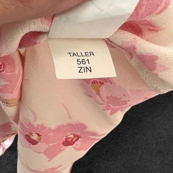 Zara Yellow Pink Floral Button Front Puff Sleeve Midi Dress Size M - Picture 15 of 16